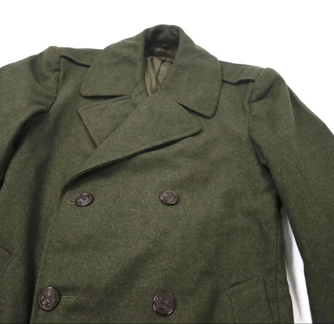 US ARMY メルトンオーバーコート L カーキ ウール ダブルブレスト
