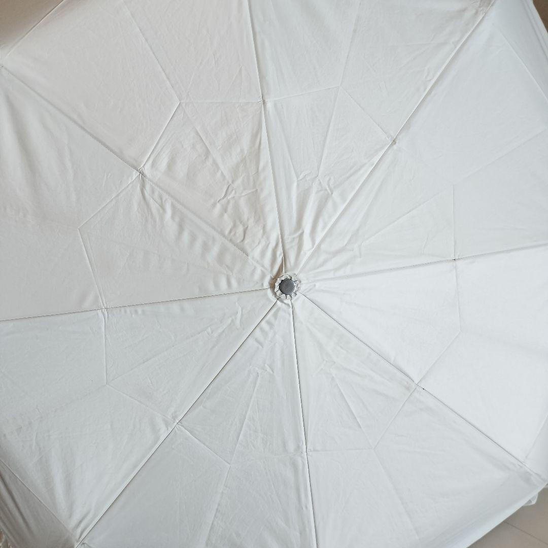 シロノサクラ 折りたたみ日傘 ホワイト 傘袋付き 折り畳み 晴雨兼用 完全遮光