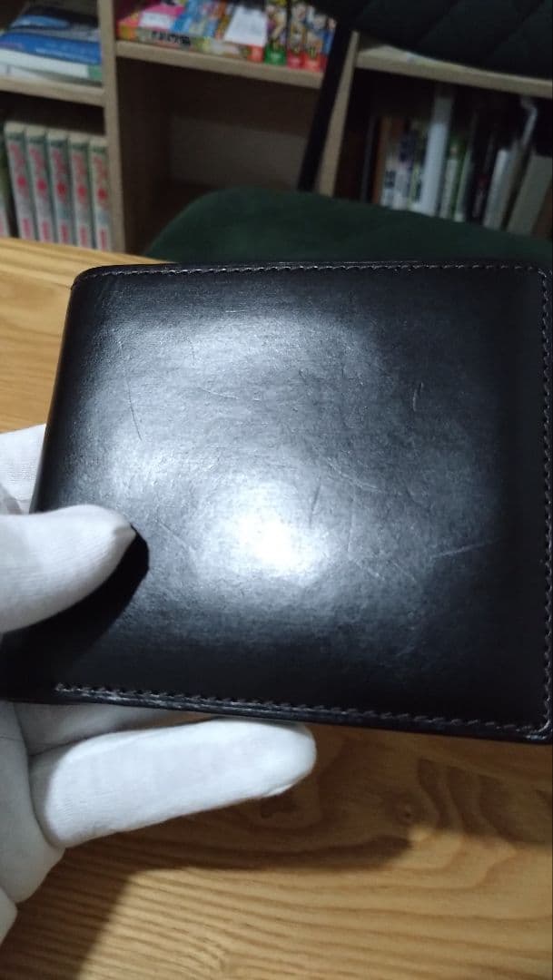 ガンゾ（GANZO）エイボン　芯通し　二つ折り財布（ダークブラウン）