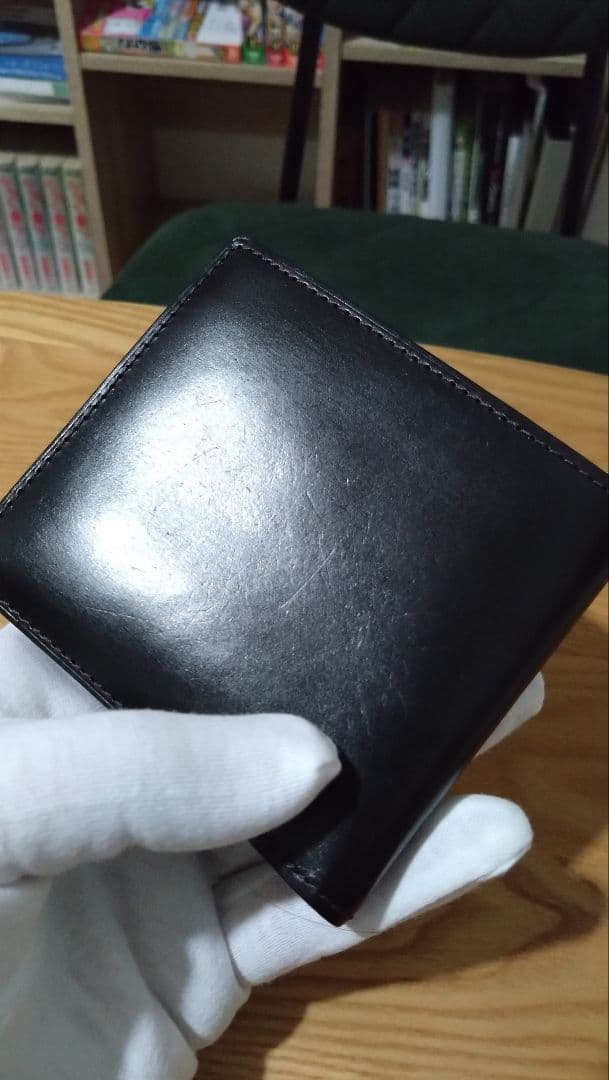 ガンゾ（GANZO）エイボン　芯通し　二つ折り財布（ダークブラウン）