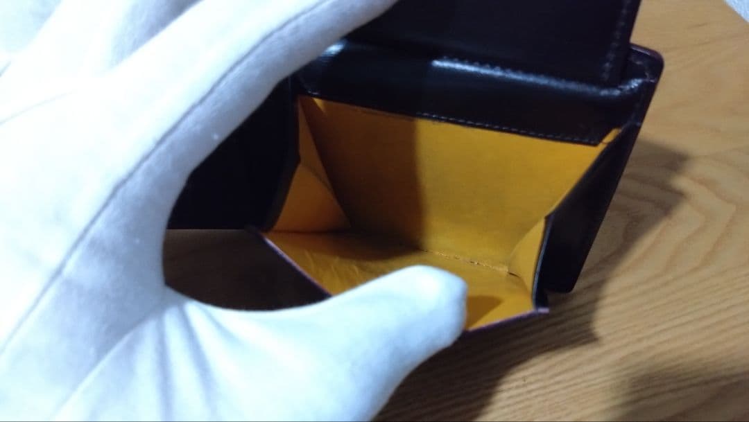 ガンゾ（GANZO）エイボン　芯通し　二つ折り財布（ダークブラウン）