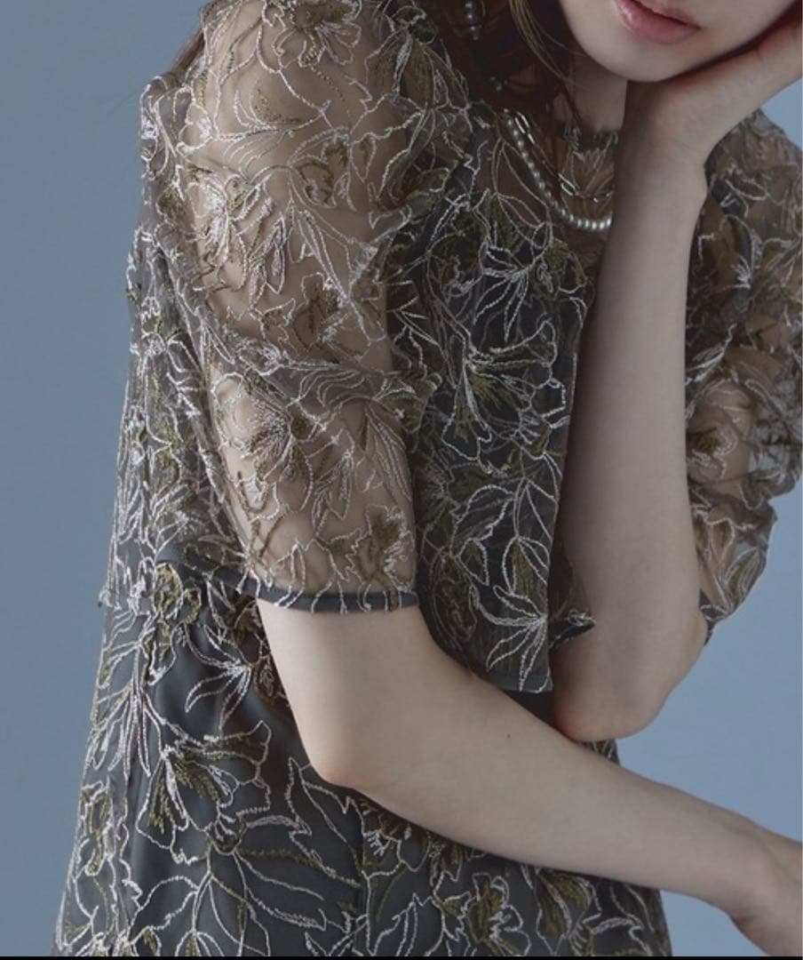 Mサイズ　etoll. LE’RURE オケージョンドレス　チャコール