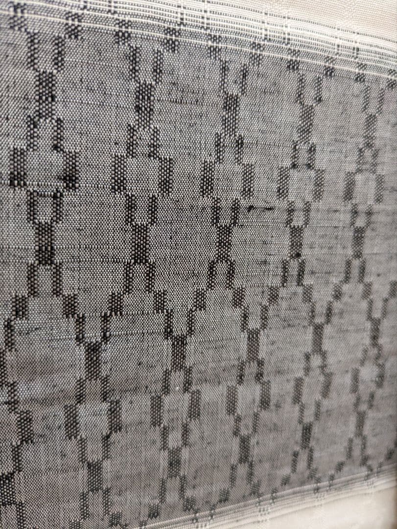 なーみ美品⭐️「南国花織」リバーシブル正絹洒落袋帯　全通柄