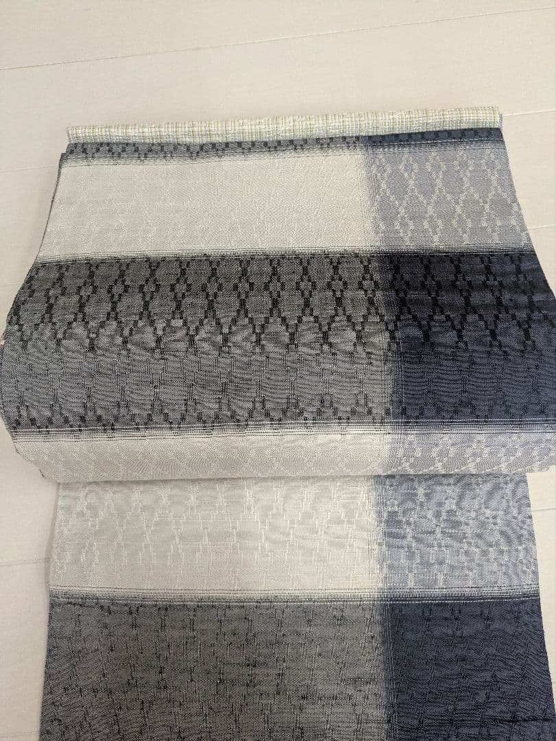 なーみ美品⭐️「南国花織」リバーシブル正絹洒落袋帯　全通柄