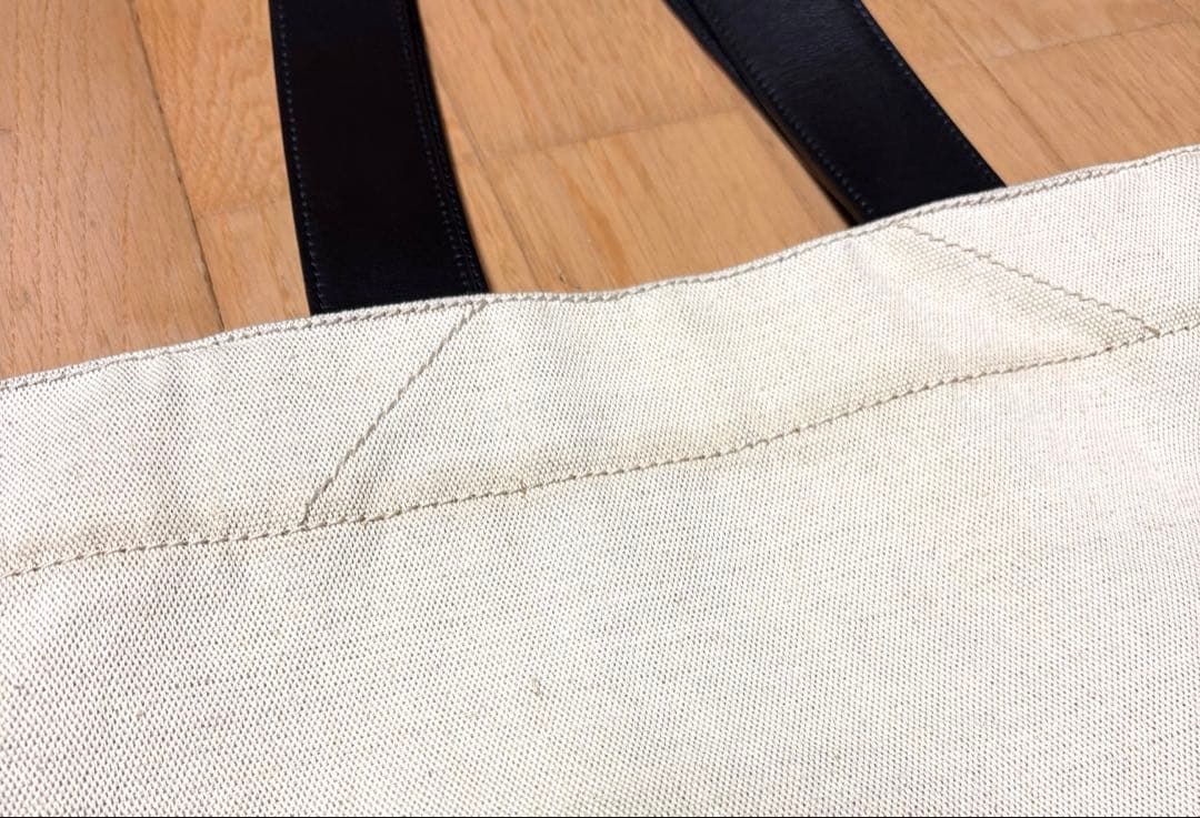 あJIL SANDER ベージュ ロゴ トートバッグ