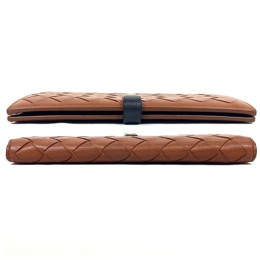 ボッテガヴェネタ　長財布　二つ折り　マキシイントレチャート　本革　レア美品◎