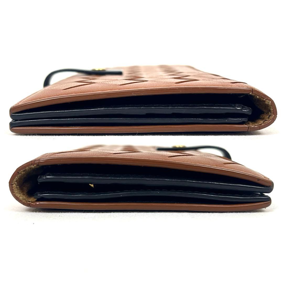 ボッテガヴェネタ　長財布　二つ折り　マキシイントレチャート　本革　レア美品◎