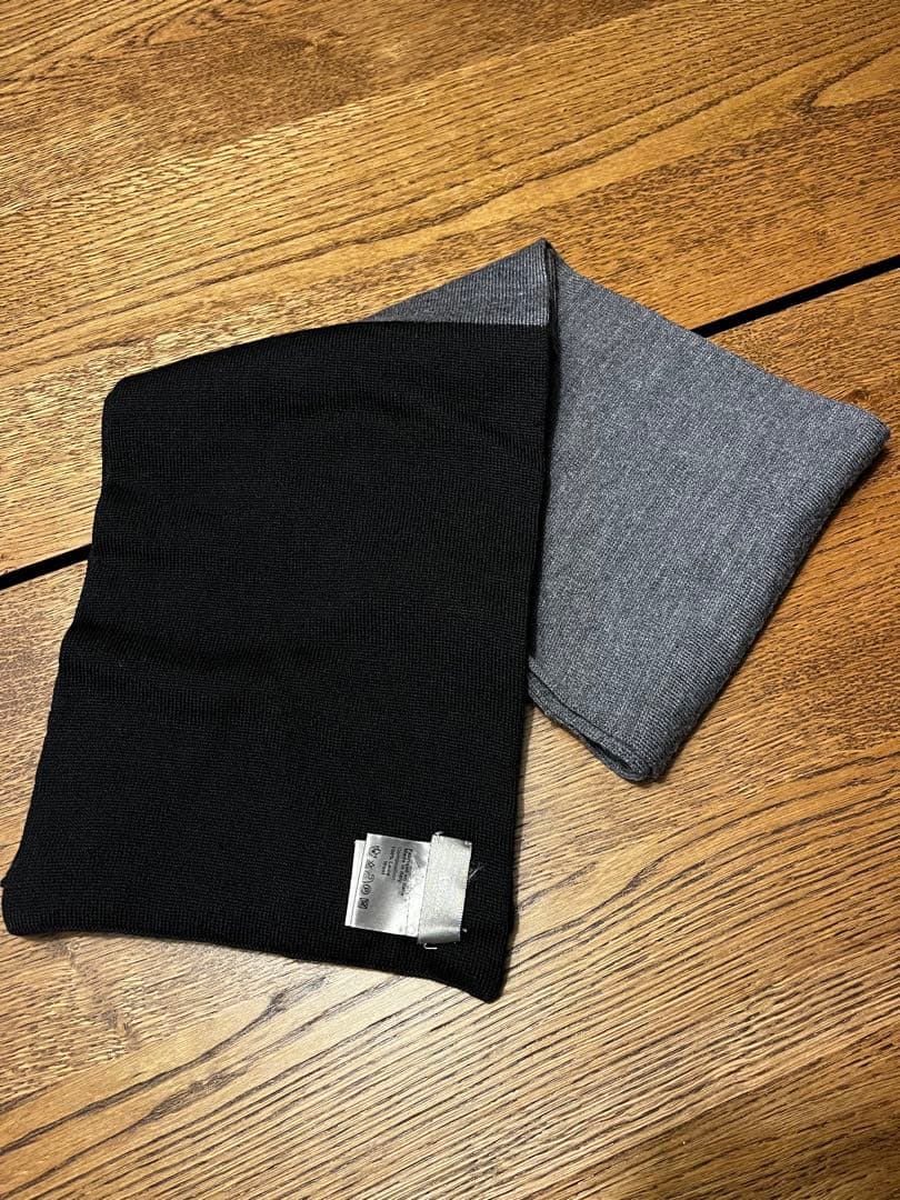 Dior Homme コンビマフラー 黒/グレー