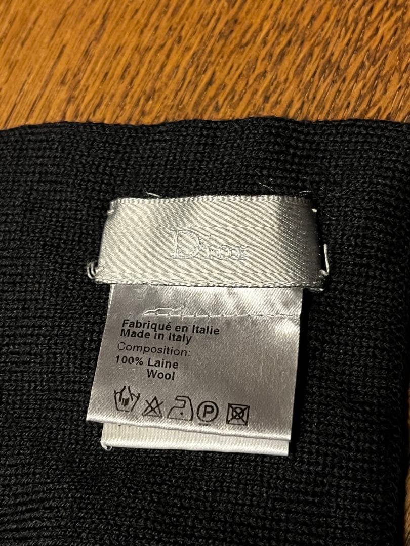 Dior Homme コンビマフラー 黒/グレー