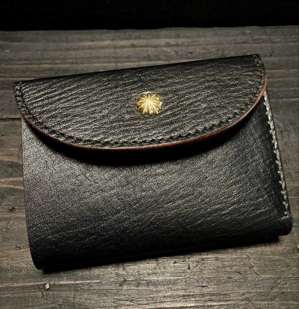 ホースフロント　茶芯　三つ折りウォレット