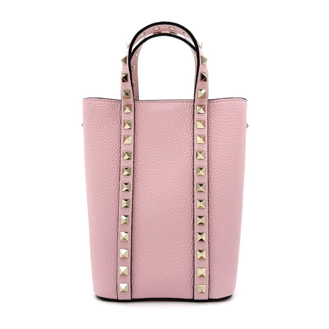 ヴァレンティノ ロックスタッズ チェーンポーチ チェーンショルダーバッグ ピンク