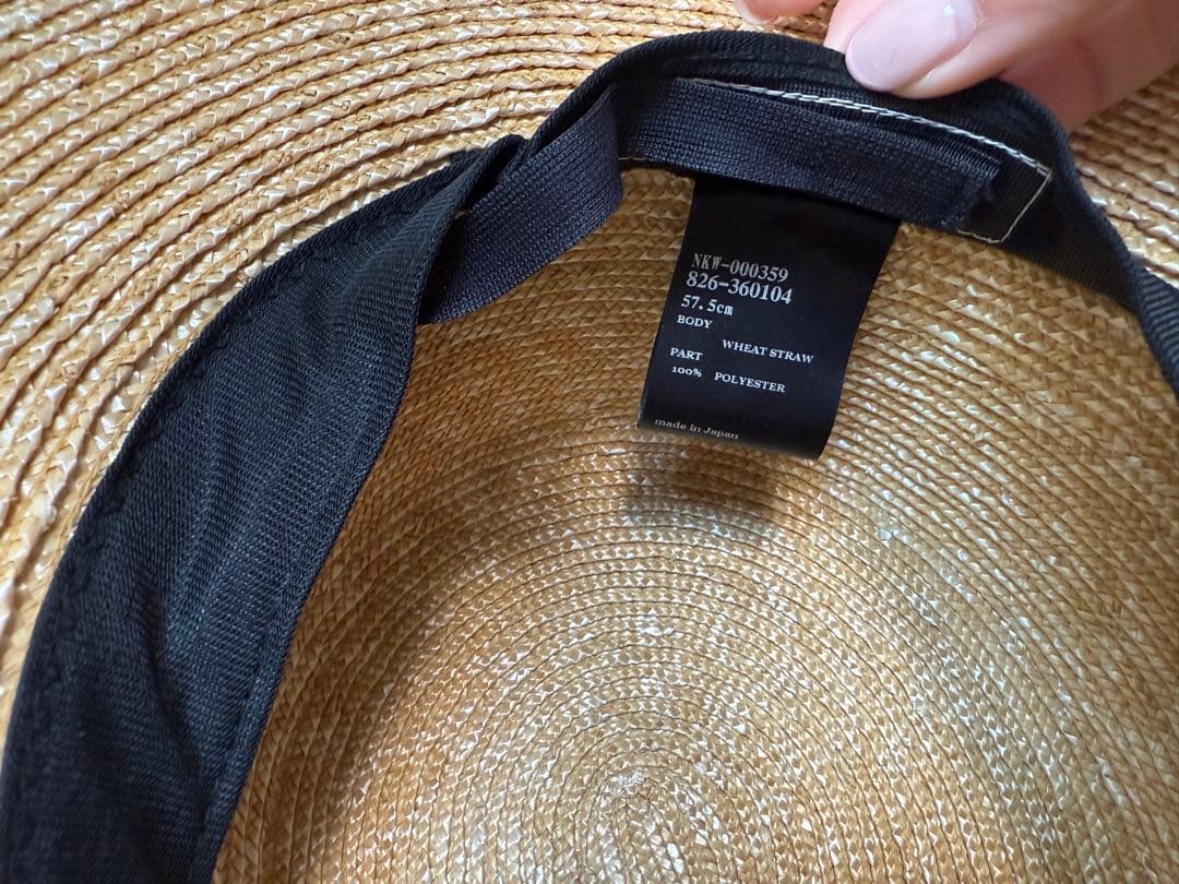 Chapeau d' O シャポードオー カサブランカ 麦わら帽子　(白)