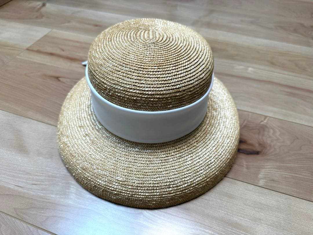 Chapeau d' O シャポードオー カサブランカ 麦わら帽子　(白)