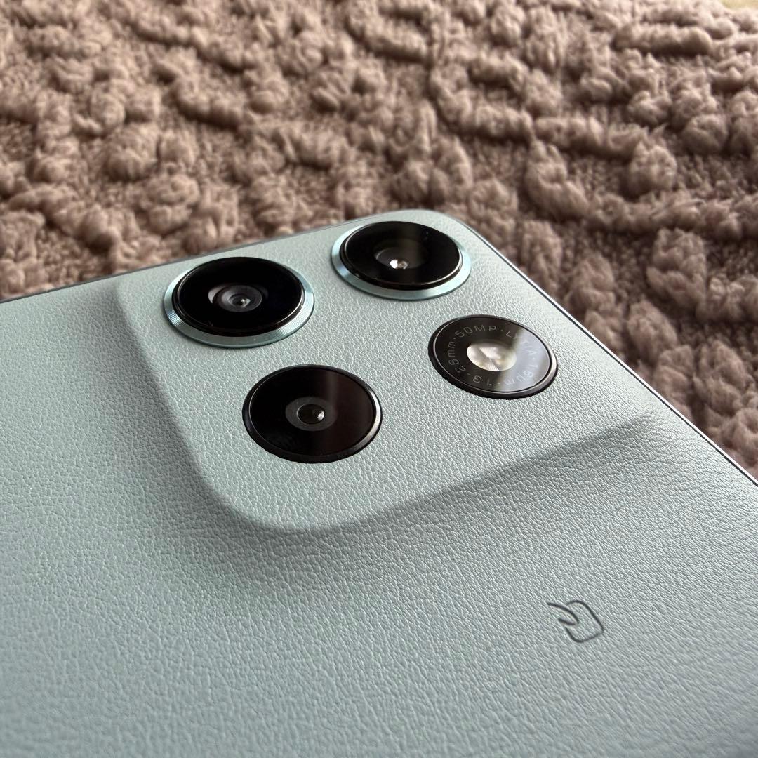 【美品】moto g66y 5g グレーミスト クリアケース、ガラスフィルム付き