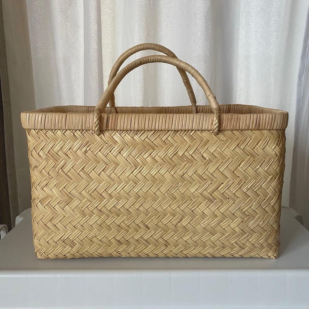 岩手県 鳥越竹細工　市場かご　スズ竹　尺4