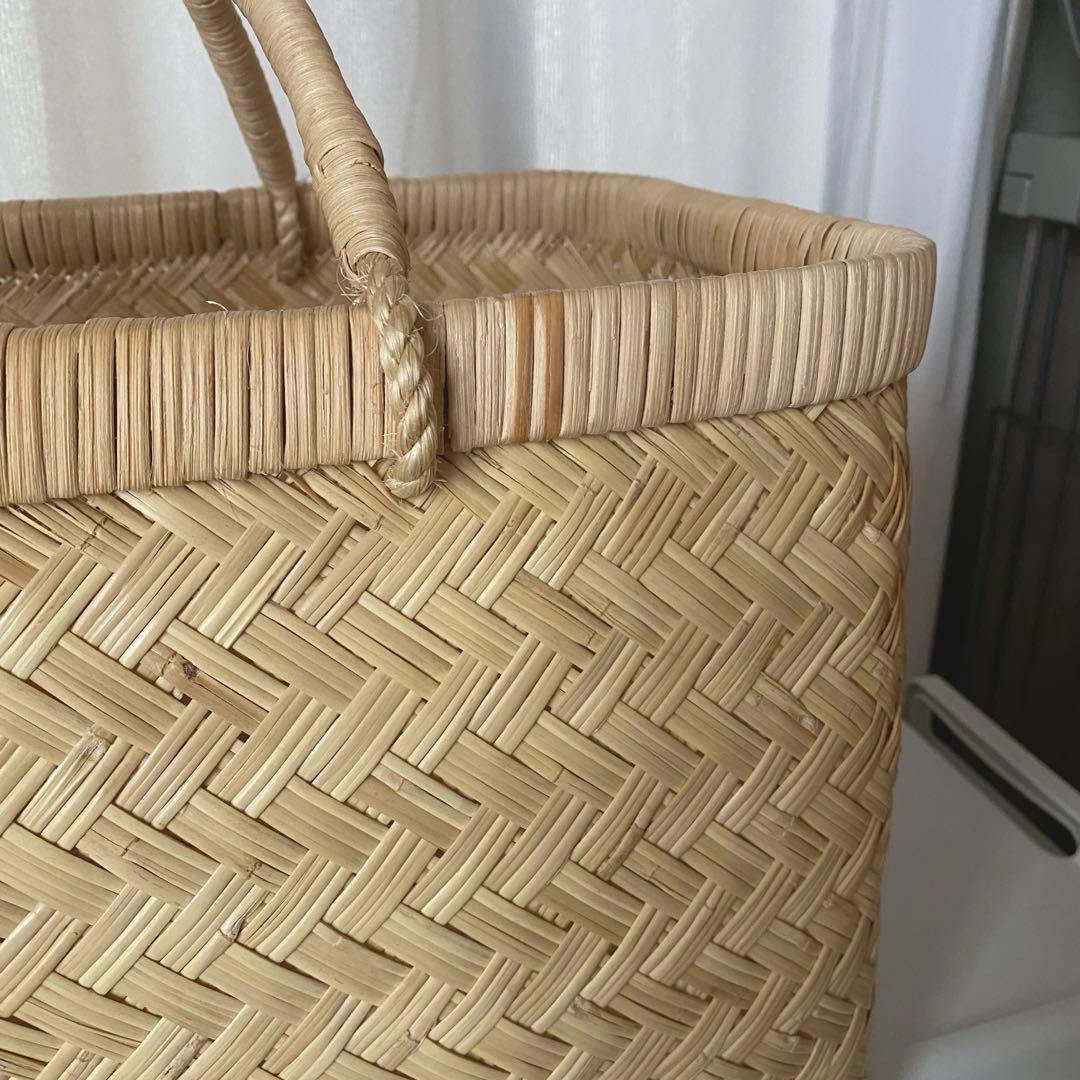 岩手県 鳥越竹細工　市場かご　スズ竹　尺4