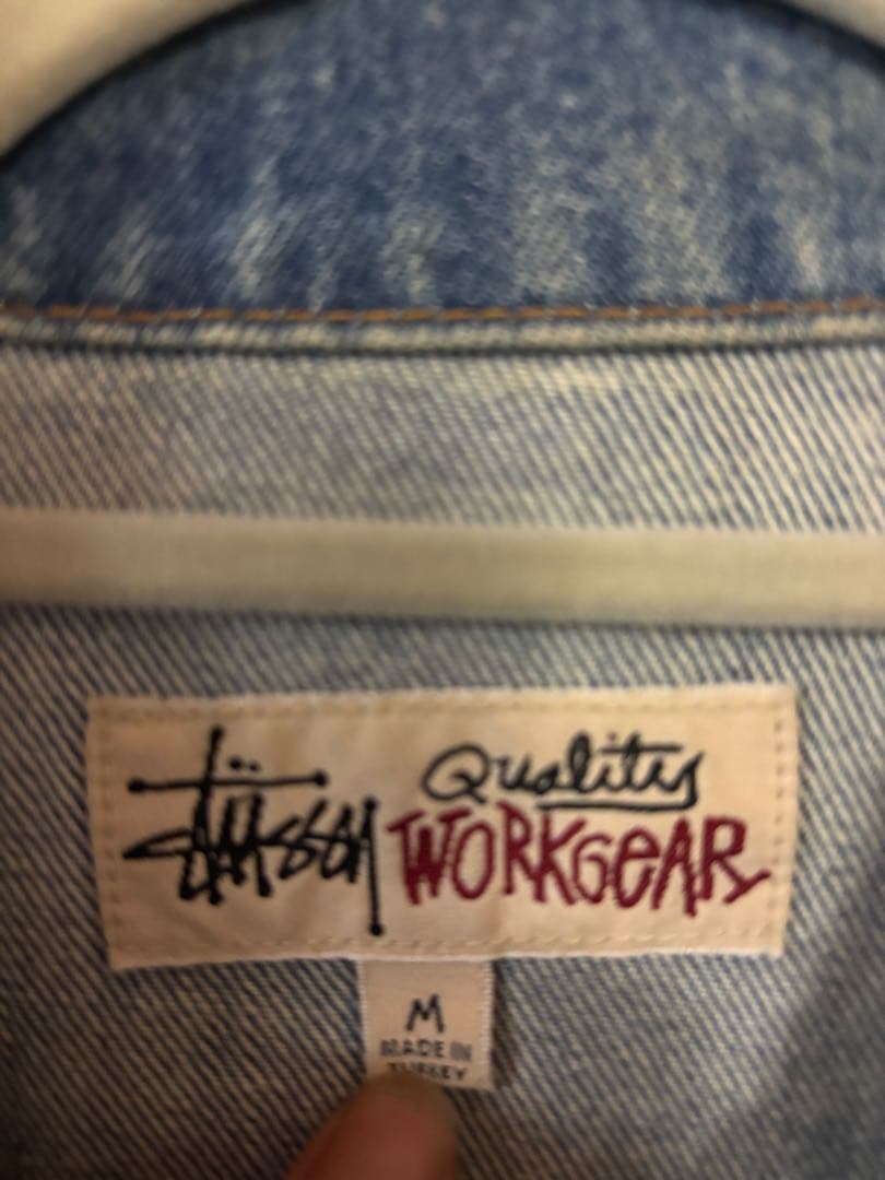 STUSSY デニムジャケットZIP WORK JACKET DENIM XL