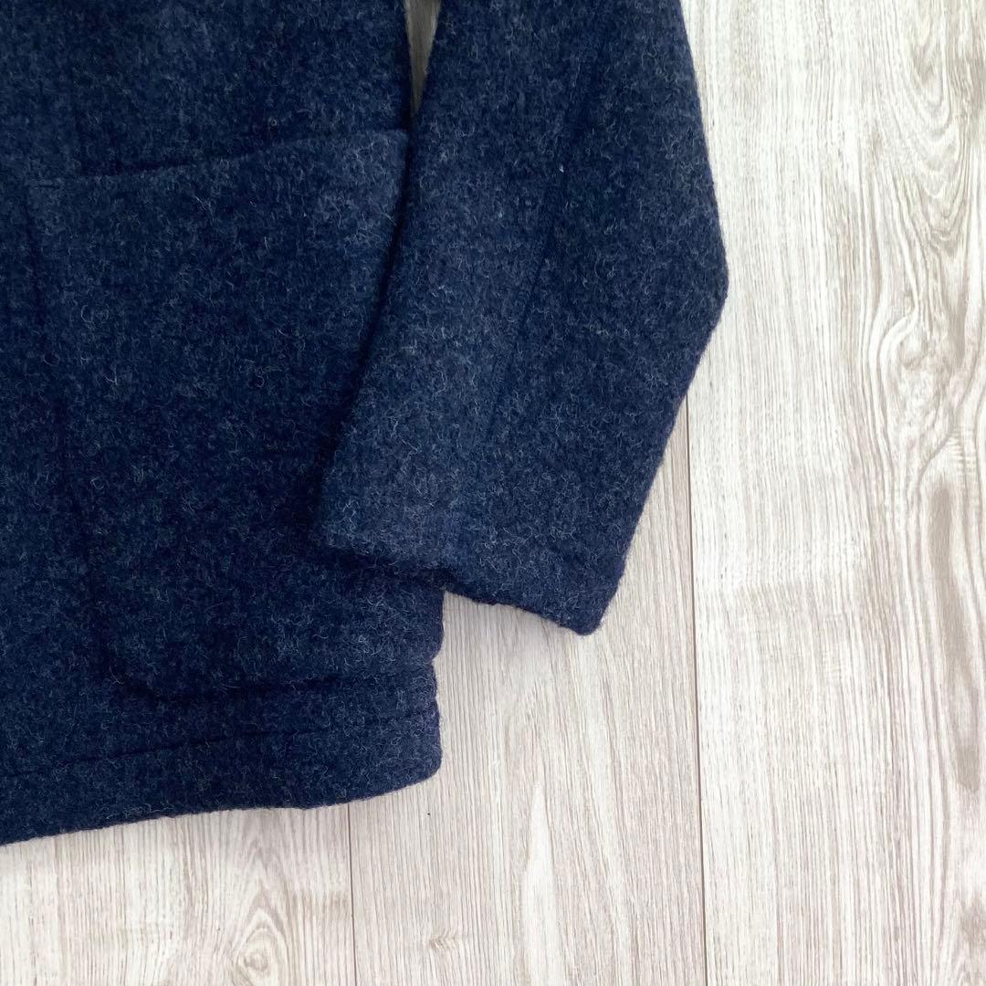 トゥモローランド ウールブラッシュボア テーラードジャケット ネイビー ◎極美品