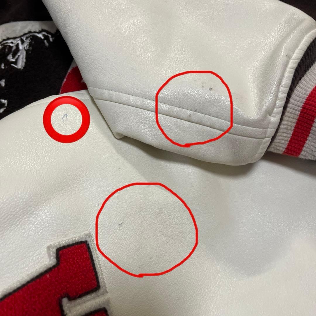 XLARGE ダークブラウン スタジャン Ｍ 袖に汚れあり　毛玉あり