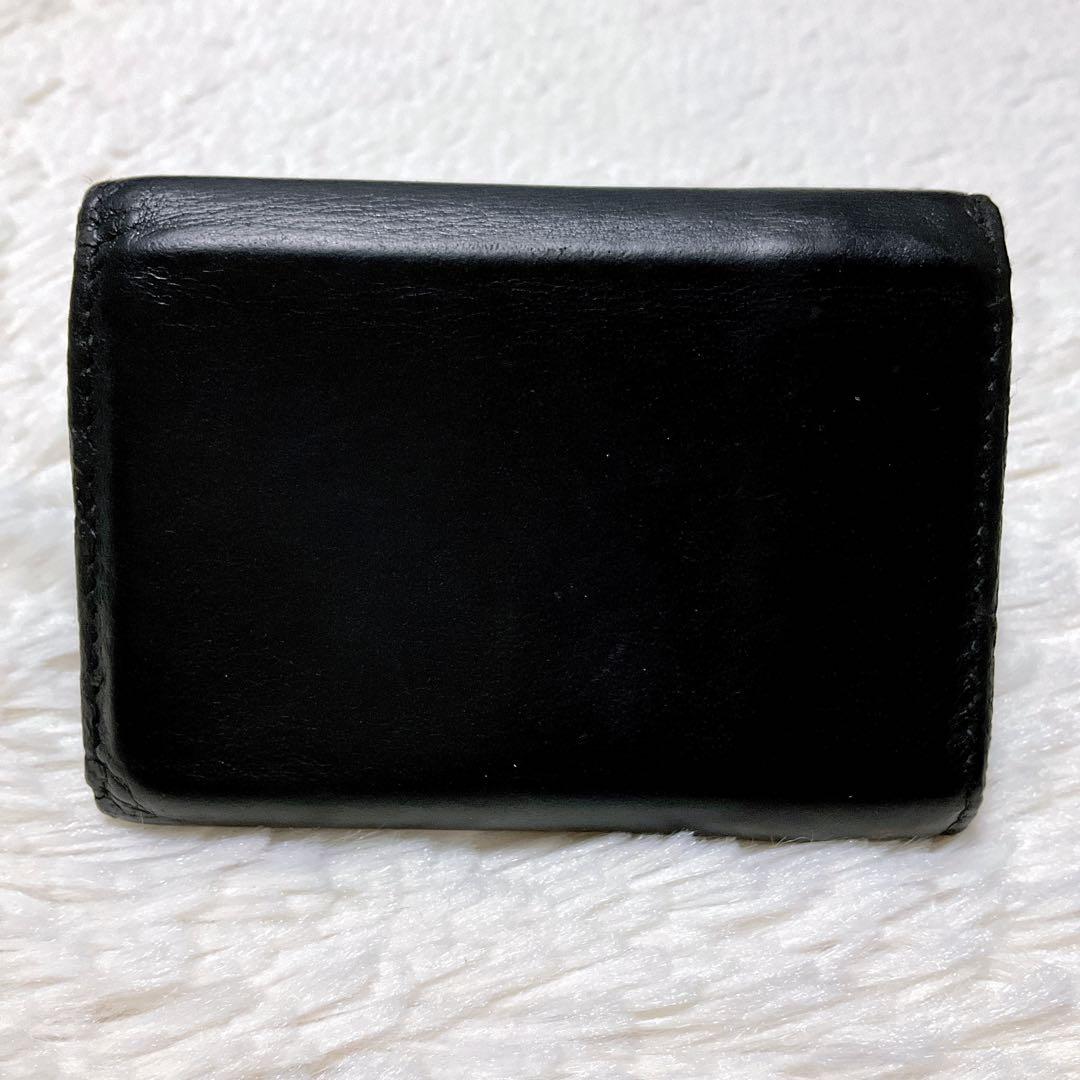 ♡美品♡バレンシアガ エブリディ キャッシュ 三つ折り財布 レザー ロゴ 黒