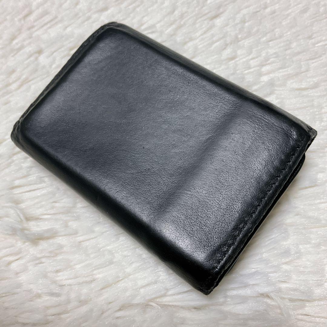 ♡美品♡バレンシアガ エブリディ キャッシュ 三つ折り財布 レザー ロゴ 黒