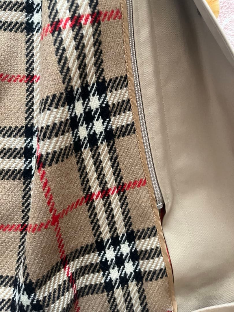 ユニセックス　バーバリー チェック柄裏地 トレンチコート