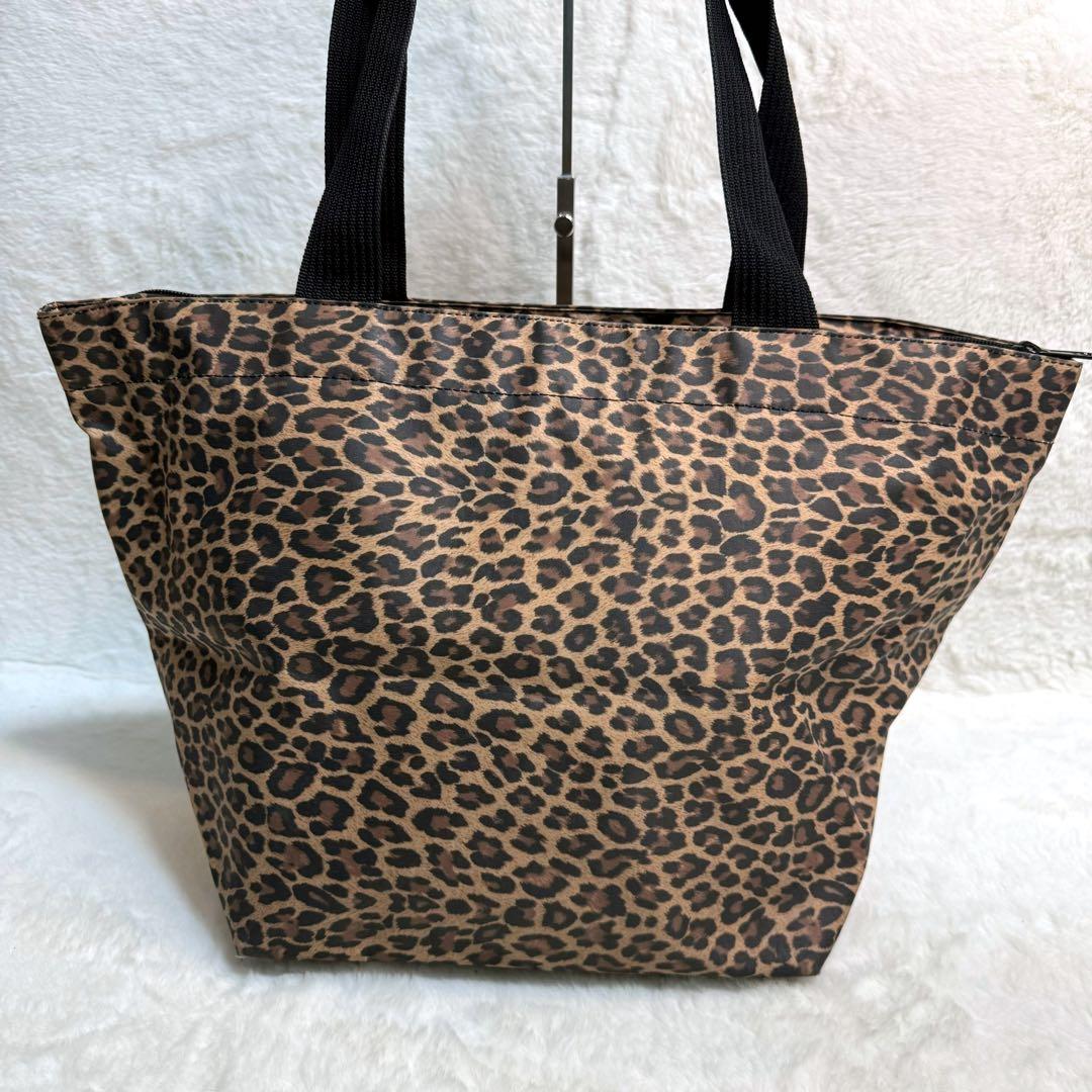 【美品】エルベシャプリエ　舟形　トートバッグ　レオパード　パンサー　Lサイズ