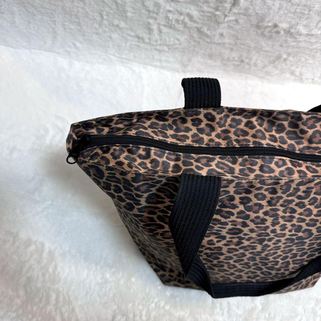 【美品】エルベシャプリエ　舟形　トートバッグ　レオパード　パンサー　Lサイズ