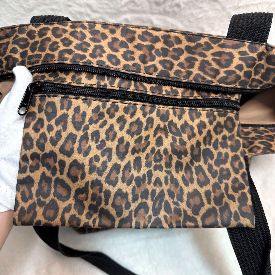 【美品】エルベシャプリエ　舟形　トートバッグ　レオパード　パンサー　Lサイズ