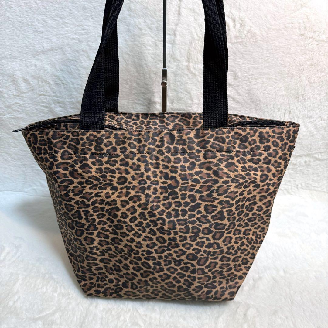 【美品】エルベシャプリエ　舟形　トートバッグ　レオパード　パンサー　Lサイズ
