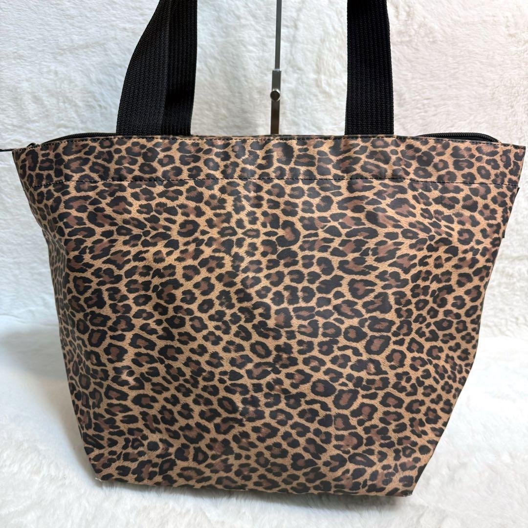 【美品】エルベシャプリエ　舟形　トートバッグ　レオパード　パンサー　Lサイズ
