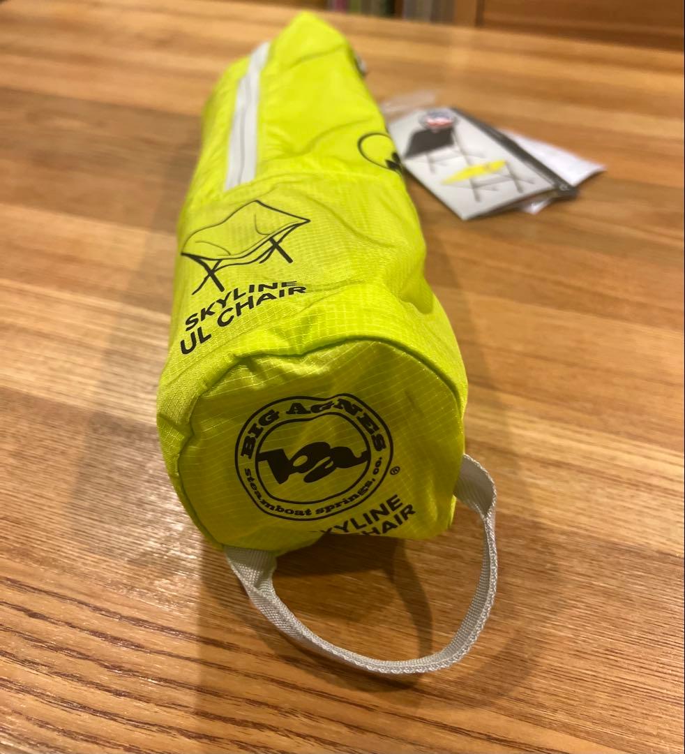 【未使用品】BigAgnes/スカイライン ULチェア・イエロー