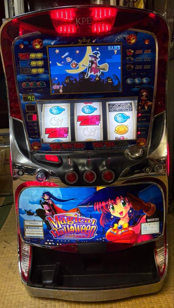 実働 初代 マジカルハロウィン スロット実機 メダルレス 動作不具合なし
