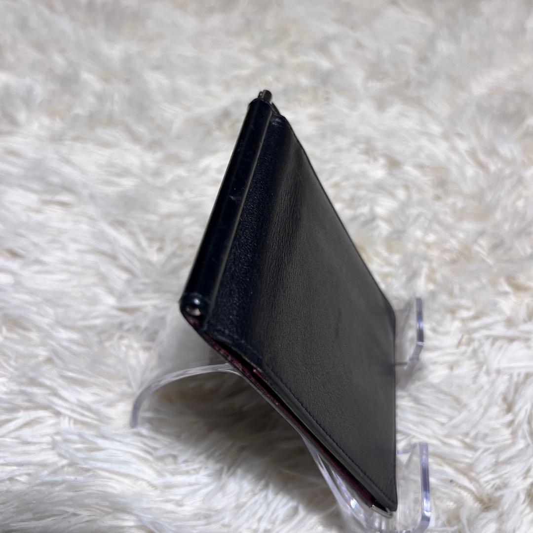 【美品】カルティエ　カードケース　二つ折り　ブラック　マストライン　札入れ