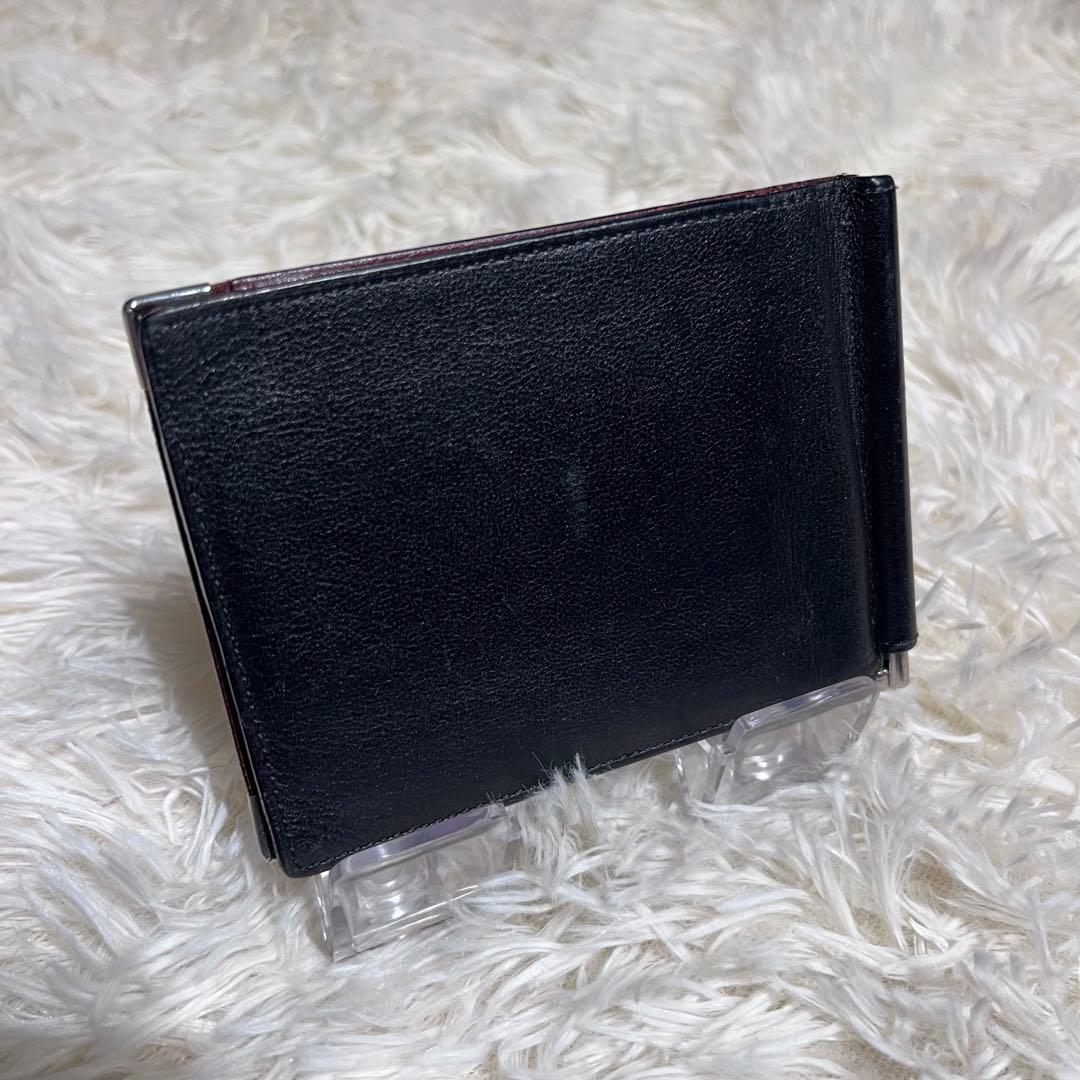 【美品】カルティエ　カードケース　二つ折り　ブラック　マストライン　札入れ