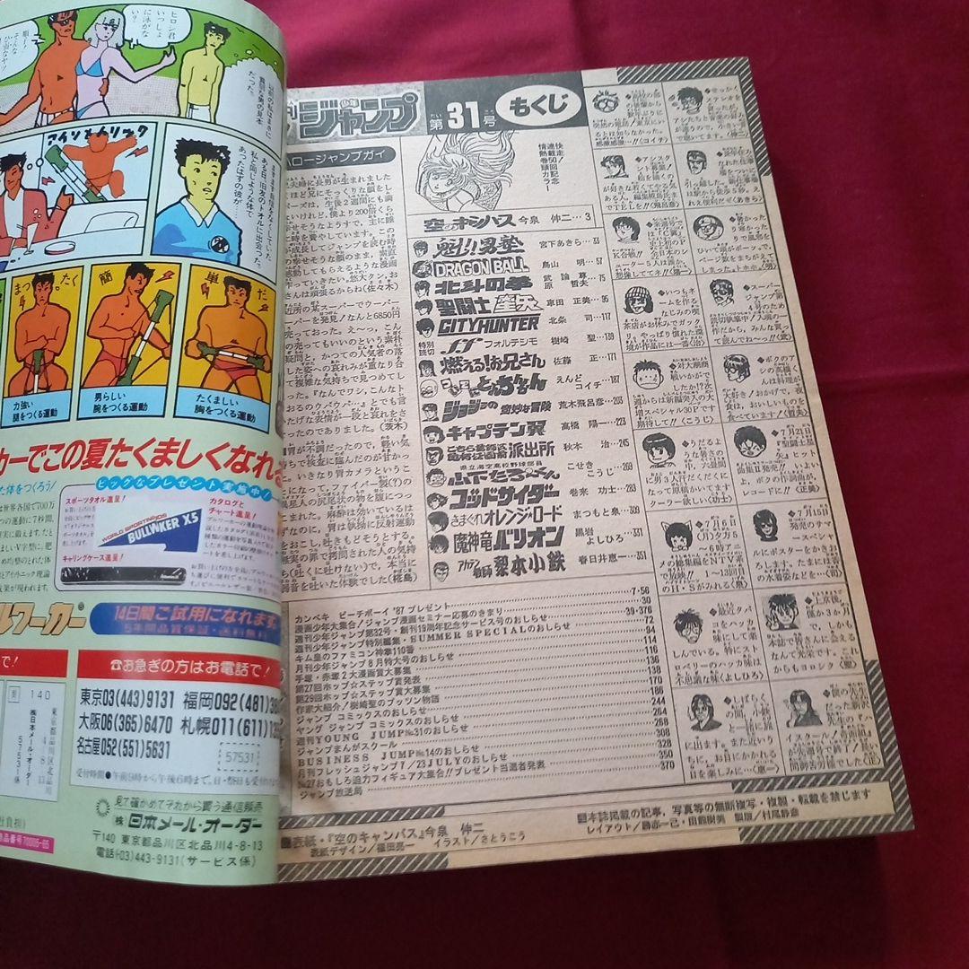 【当時物美品】週刊 少年 ジャンプ 1987年31号 漫画 アニメ
