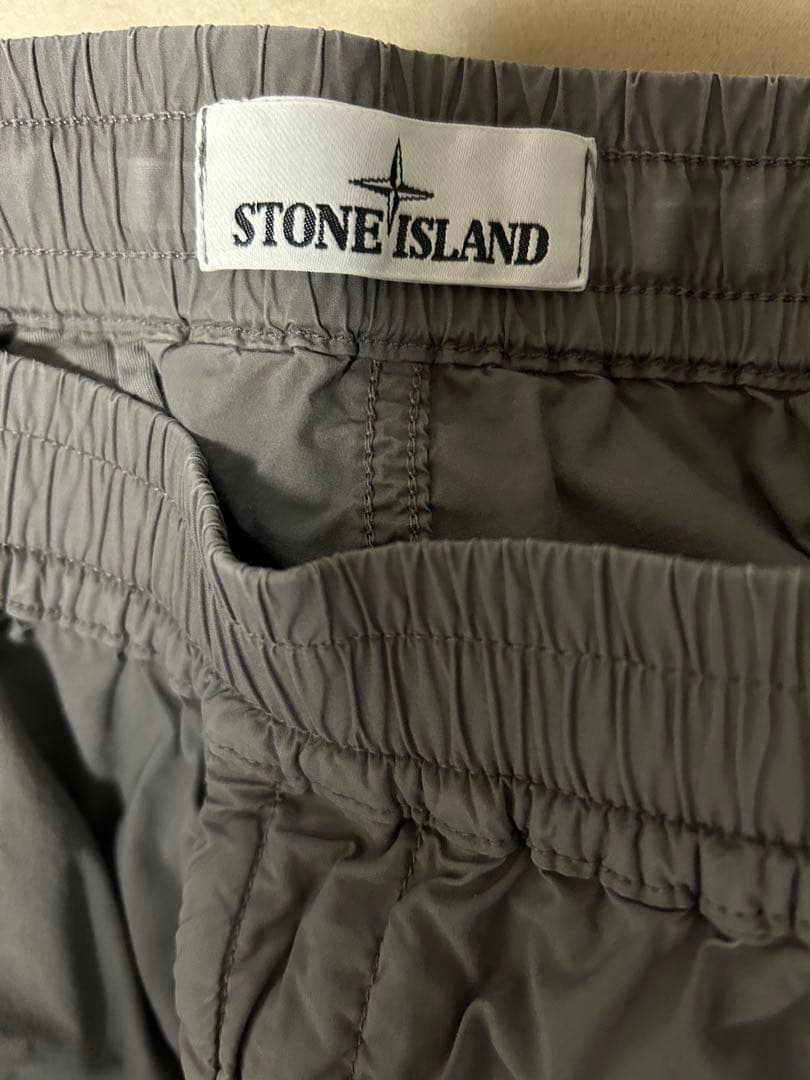 ストーンアイランド　stone  カーゴパンツ　リブ付き　グレー