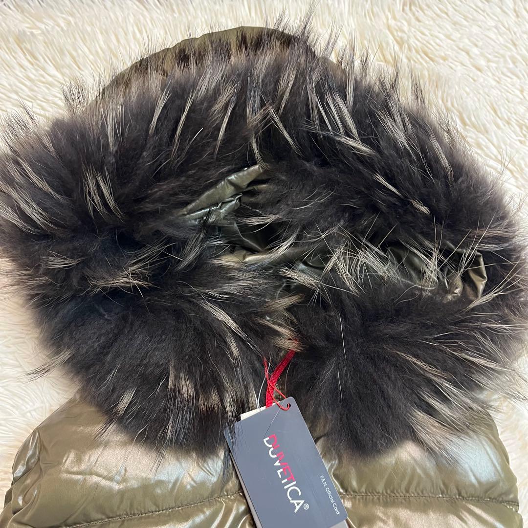 【タグ付き】DUVETICA　ダウンベスト　ラクーンファー　フェザー