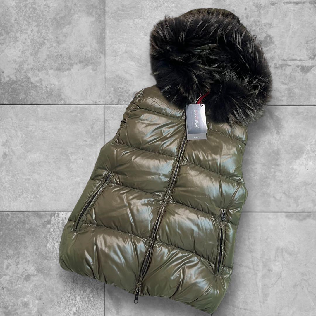 【タグ付き】DUVETICA　ダウンベスト　ラクーンファー　フェザー