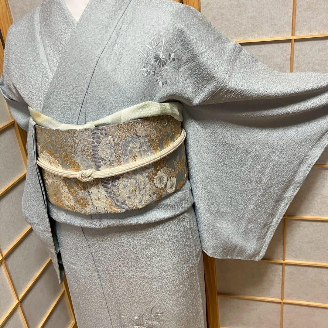 ちぃちゃん様［5484］訪問着 美品 中国三大刺繍 汕頭刺繍 スワトウ正絹着物袷