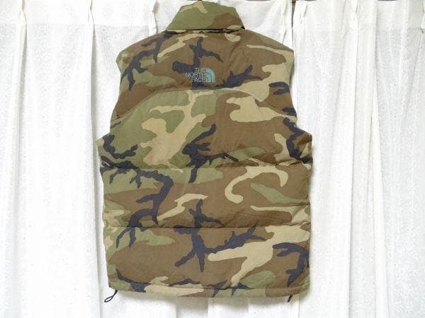 ゴールドウイン ノースフェイス ダウンベスト ダウン80% 迷彩 M
