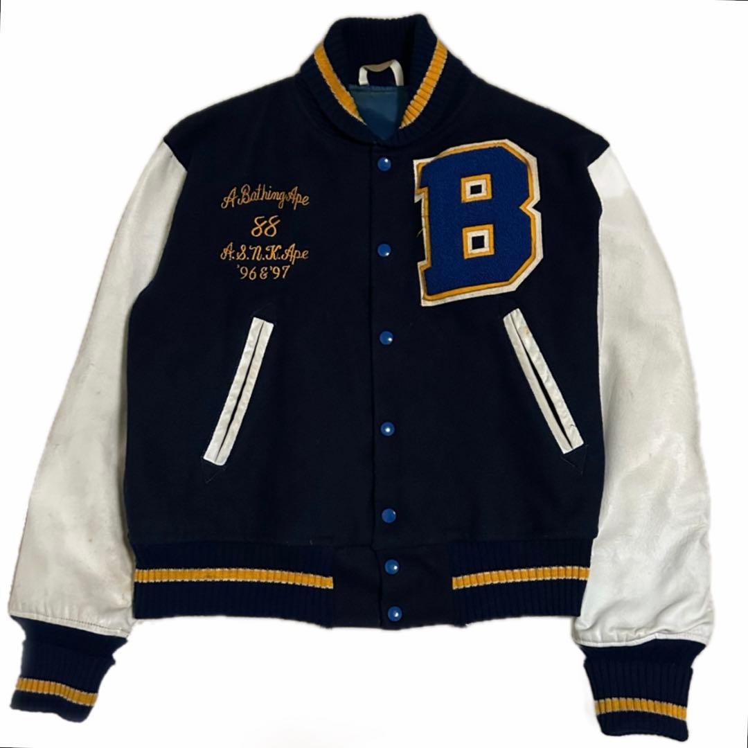 1996 A BATHING APE POST O'ALLS 刺繍スタジャン