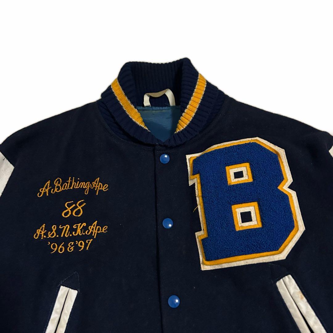 1996 A BATHING APE POST O'ALLS 刺繍スタジャン