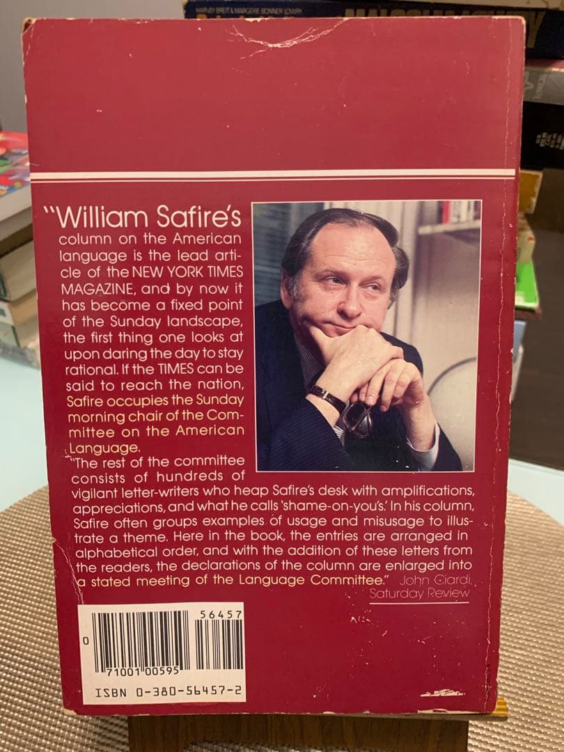 洋書 William Safire On Language