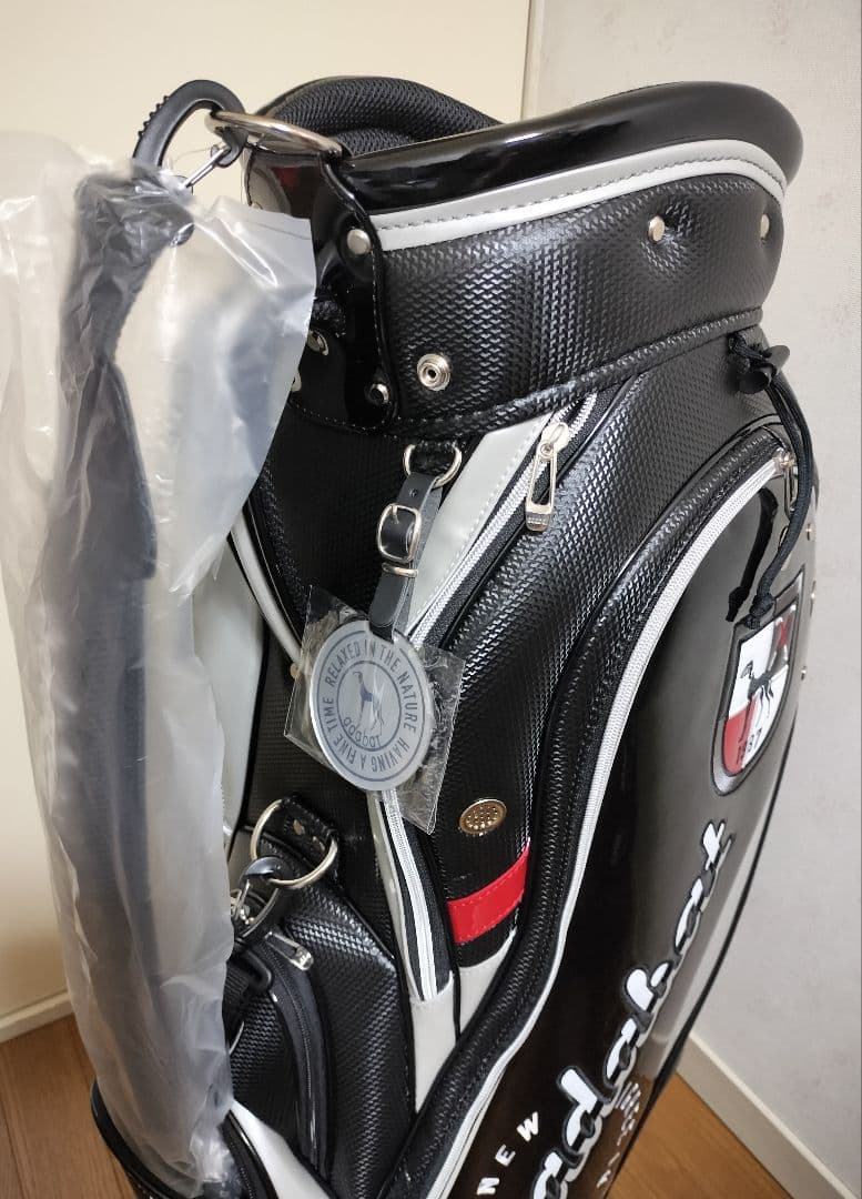 【新品】アタバット キャディバッグ　ブラック エナメル adabat