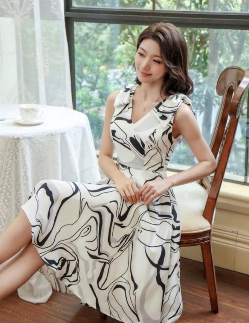 GINZA COUTURE エルケイ　肩リボンフィッシュテールワンピース♡