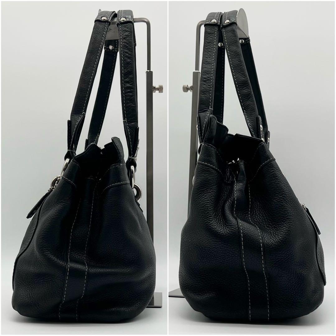 COACH ペネロピ トートバッグ ショルダー レザー シルバー金具 ブラック