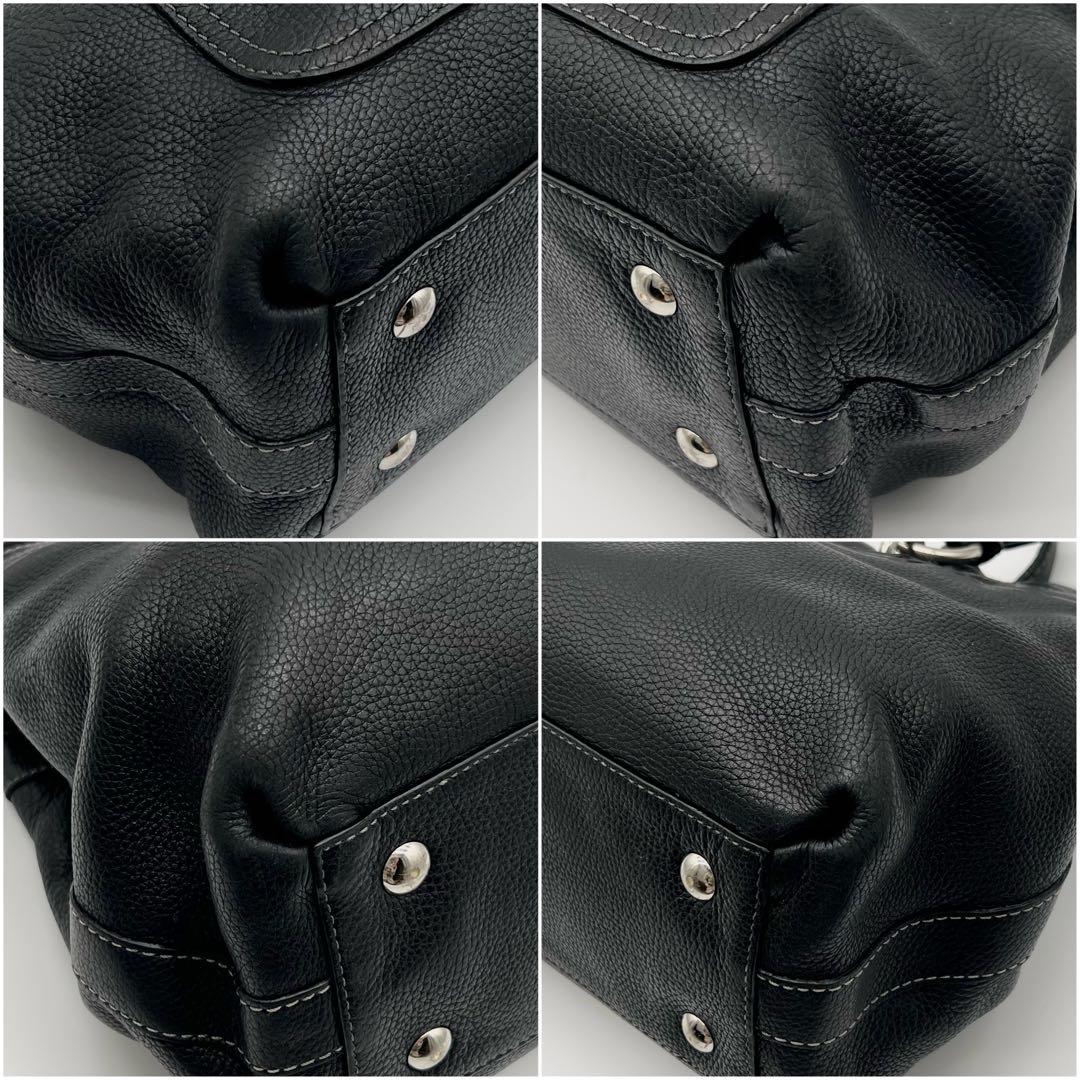 COACH ペネロピ トートバッグ ショルダー レザー シルバー金具 ブラック