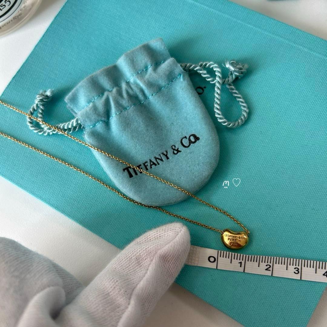 ティファニー　ビーンズネックレス　ペンダント　10mm3.1g　18Kゴールド