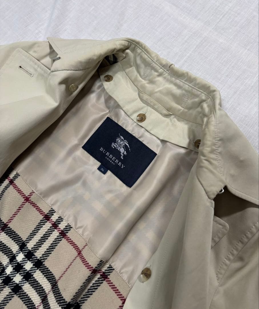 BURBERRY バーバリー　ライナー付きショートトレンチコート36 三陽商会